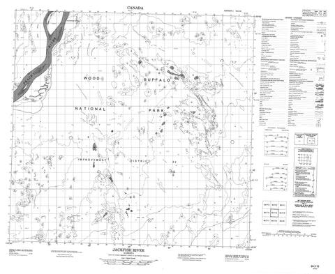 084I15 Jackfish River Canadian topographic map, 1:50,000 scale