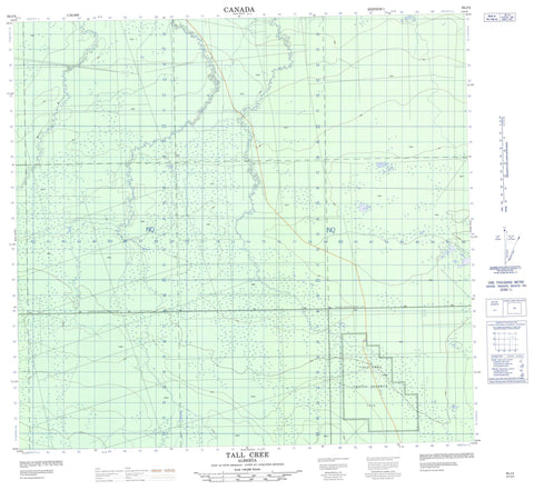 084J04 Tall Cree Canadian topographic map, 1:50,000 scale