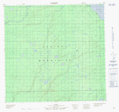 084J13 No Title Canadian topographic map, 1:50,000 scale