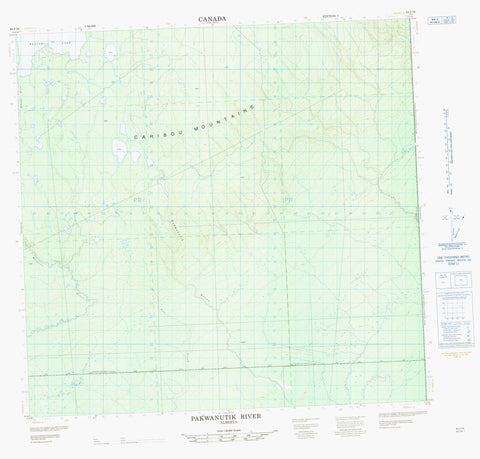 084J16 Pakwanutik River Canadian topographic map, 1:50,000 scale