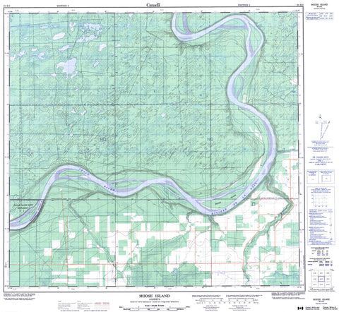 084K02 Moose Island Canadian topographic map, 1:50,000 scale