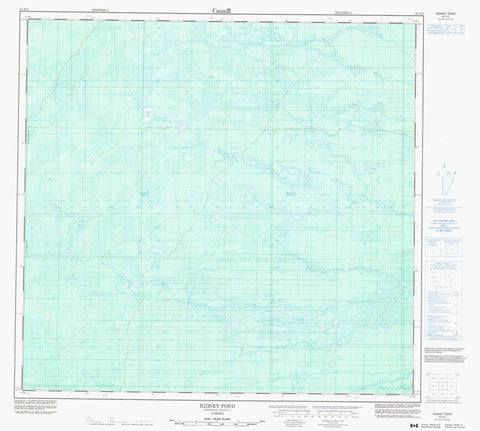 084K05 Kidney Pond Canadian topographic map, 1:50,000 scale