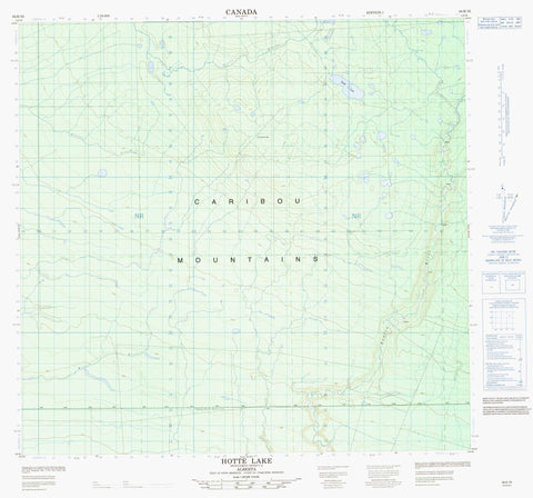 084K16 Hotte Lake Canadian topographic map, 1:50,000 scale