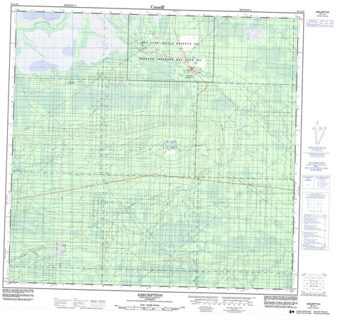 084L10 Assumption Canadian topographic map, 1:50,000 scale