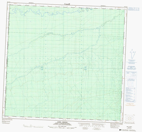 084L12 Fire Creek Canadian topographic map, 1:50,000 scale