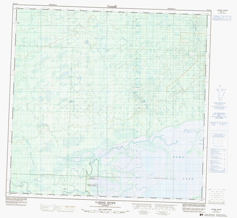 084L14 Vardie River Canadian topographic map, 1:50,000 scale