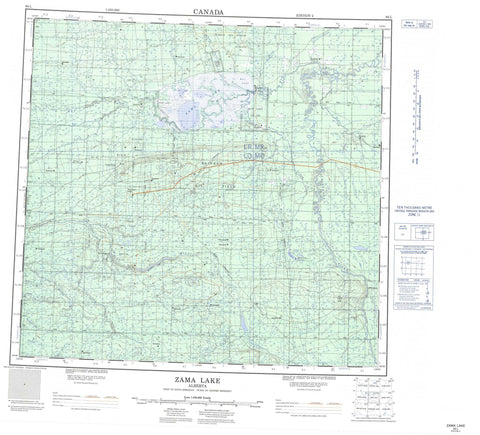 084L Zama Lake Canadian topographic map, 1:250,000 scale