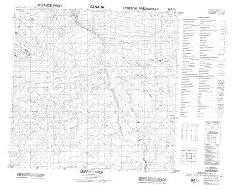 084M03 Amber River Canadian topographic map, 1:50,000 scale