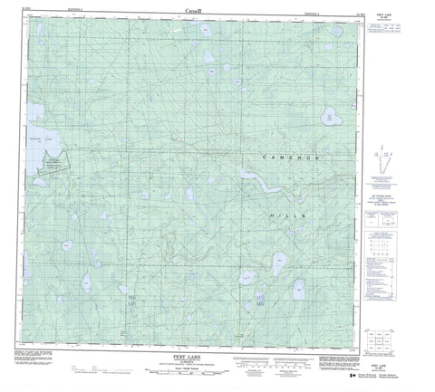 084M09 Pert Lake Canadian topographic map, 1:50,000 scale