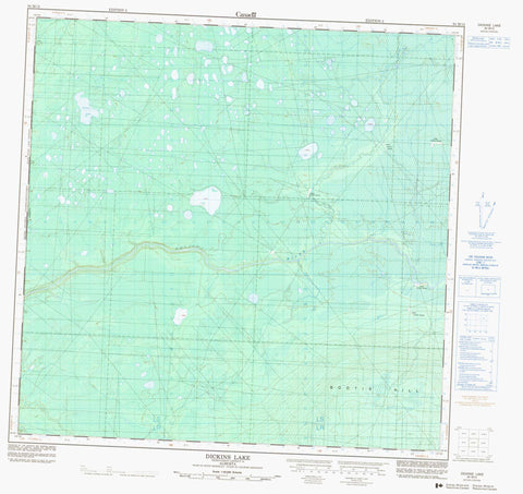084M12 Dickins Lake Canadian topographic map, 1:50,000 scale