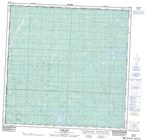 084M13 Lake May Canadian topographic map, 1:50,000 scale