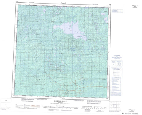 084M Bistcho Lake Canadian topographic map, 1:250,000 scale