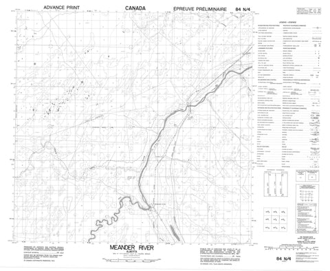 084N04 Meander River Canadian topographic map, 1:50,000 scale