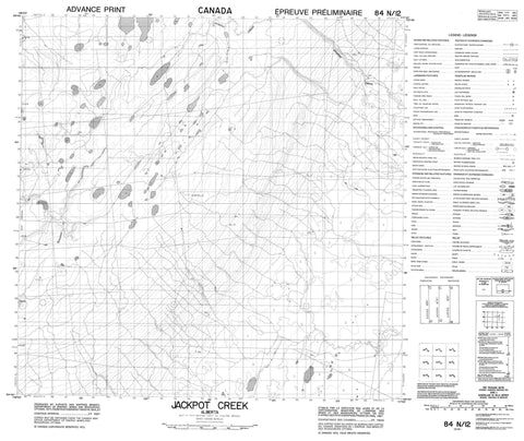 084N12 Jackpot Creek Canadian topographic map, 1:50,000 scale