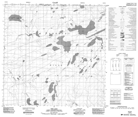 084N13 Esk Lake Canadian topographic map, 1:50,000 scale