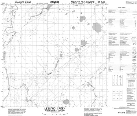 084N15 Lessard Creek Canadian topographic map, 1:50,000 scale