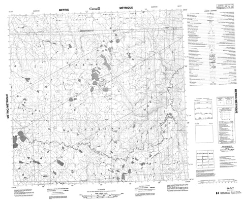 084O07 No Title Canadian topographic map, 1:50,000 scale