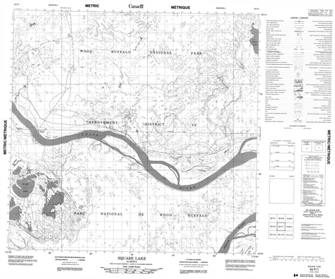 084P01 Square Lake Canadian topographic map, 1:50,000 scale