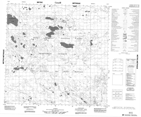084P07 No Title Canadian topographic map, 1:50,000 scale