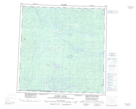 085D Kakisa River Canadian topographic map, 1:250,000 scale