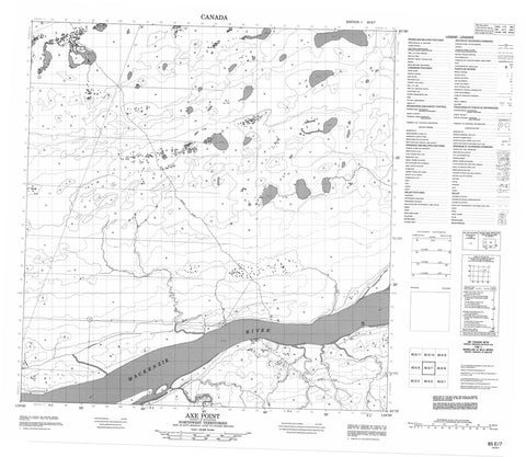 085E07 Axe Point Canadian topographic map, 1:50,000 scale
