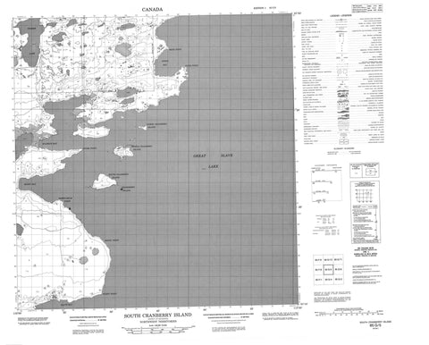 085G05 South Cranberry Island Canadian topographic map, 1:50,000 scale