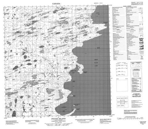 085G12 Found Island Canadian topographic map, 1:50,000 scale
