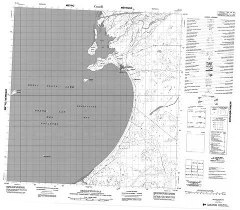 085H04 Resolution Bay Canadian topographic map, 1:50,000 scale