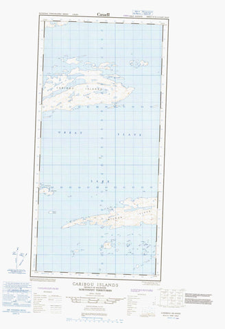 085H14E Caribou Islands Canadian topographic map, 1:50,000 scale