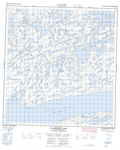 085I02 Blachford Lake Canadian topographic map, 1:50,000 scale