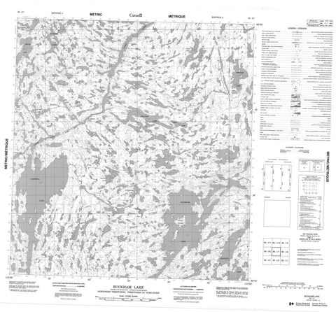 085I07 Buckham Lake Canadian topographic map, 1:50,000 scale