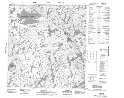 085I08 Doubling Lake Canadian topographic map, 1:50,000 scale