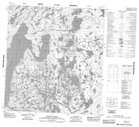 085I13 Duncan Lake Canadian topographic map, 1:50,000 scale