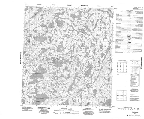 085I15 Morose Lake Canadian topographic map, 1:50,000 scale