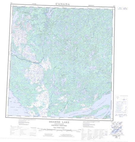 085I Hearne Lake Canadian topographic map, 1:250,000 scale