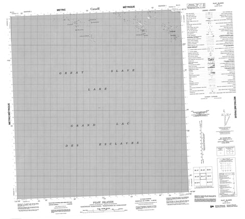 085J01 Pilot Islands Canadian topographic map, 1:50,000 scale