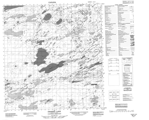 085J04 Dessert Lake Canadian topographic map, 1:50,000 scale