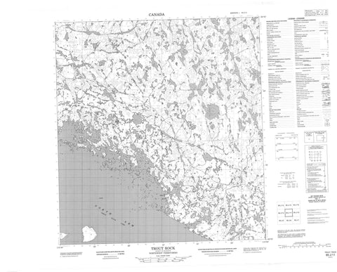 085J11 Trout Rock Canadian topographic map, 1:50,000 scale