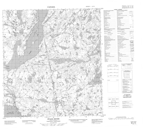 085J13 Stagg River Canadian topographic map, 1:50,000 scale