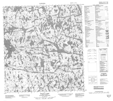 085J14 Stagg Lake Canadian topographic map, 1:50,000 scale