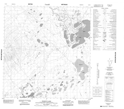 085K04 Sharun Lake Canadian topographic map, 1:50,000 scale