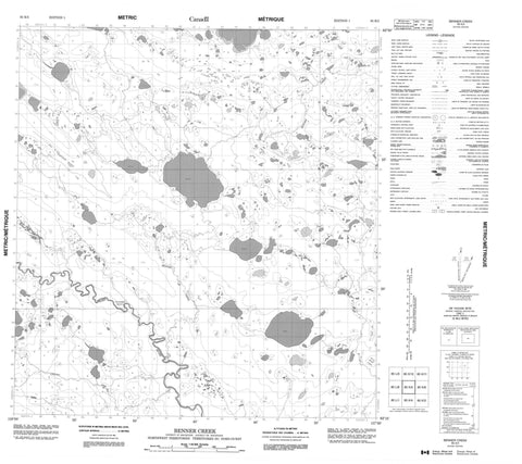 085K05 Benner Creek Canadian topographic map, 1:50,000 scale