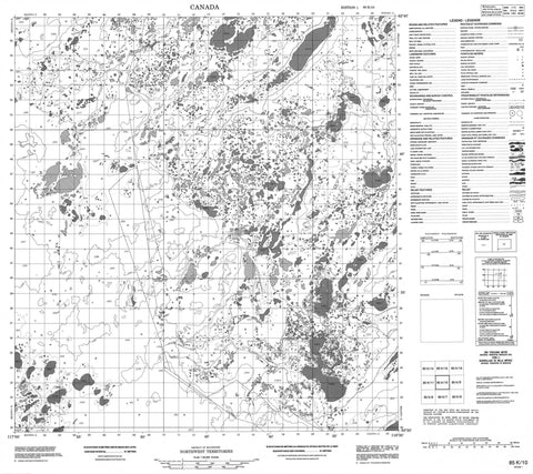 085K10 No Title Canadian topographic map, 1:50,000 scale