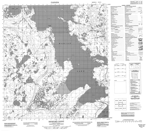 085K16 Bedford Point Canadian topographic map, 1:50,000 scale