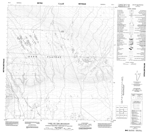 085L01 Lake On The Mountain Canadian topographic map, 1:50,000 scale