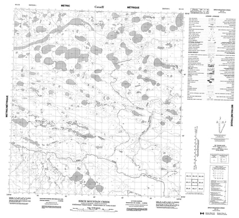 085L10 Birch Mountain Creek Canadian topographic map, 1:50,000 scale