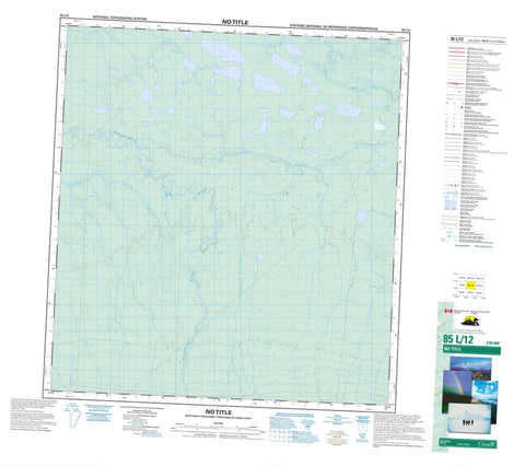 085L12 No Title Canadian topographic map, 1:50,000 scale