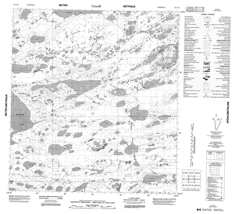 085L16 No Title Canadian topographic map, 1:50,000 scale