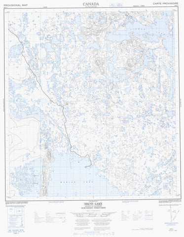 085N01 Shoti Lake Canadian topographic map, 1:50,000 scale