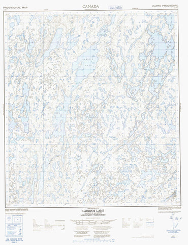 085N09 Labrish Lake Canadian topographic map, 1:50,000 scale